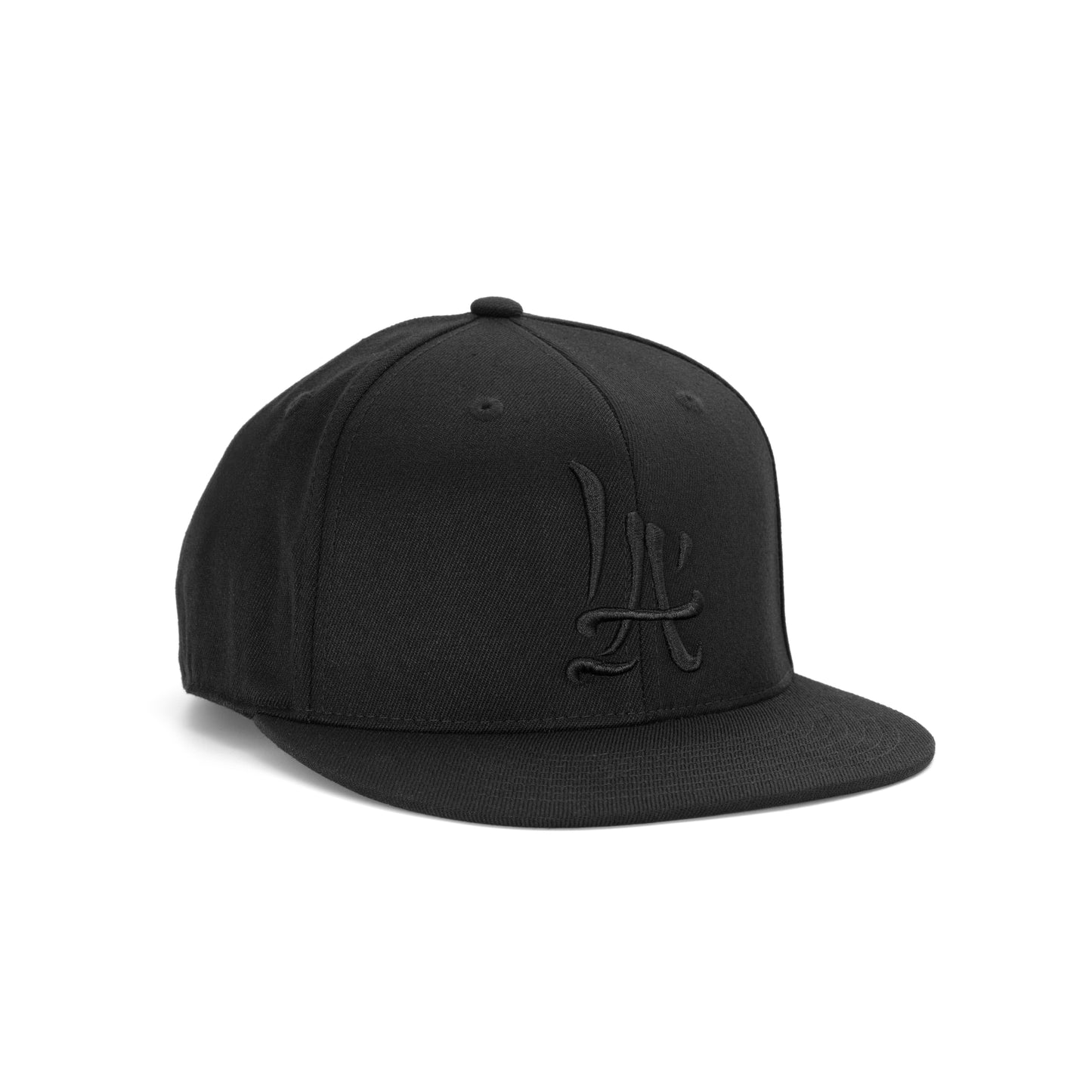 LA Brush Calligraphy Hat Black on Black