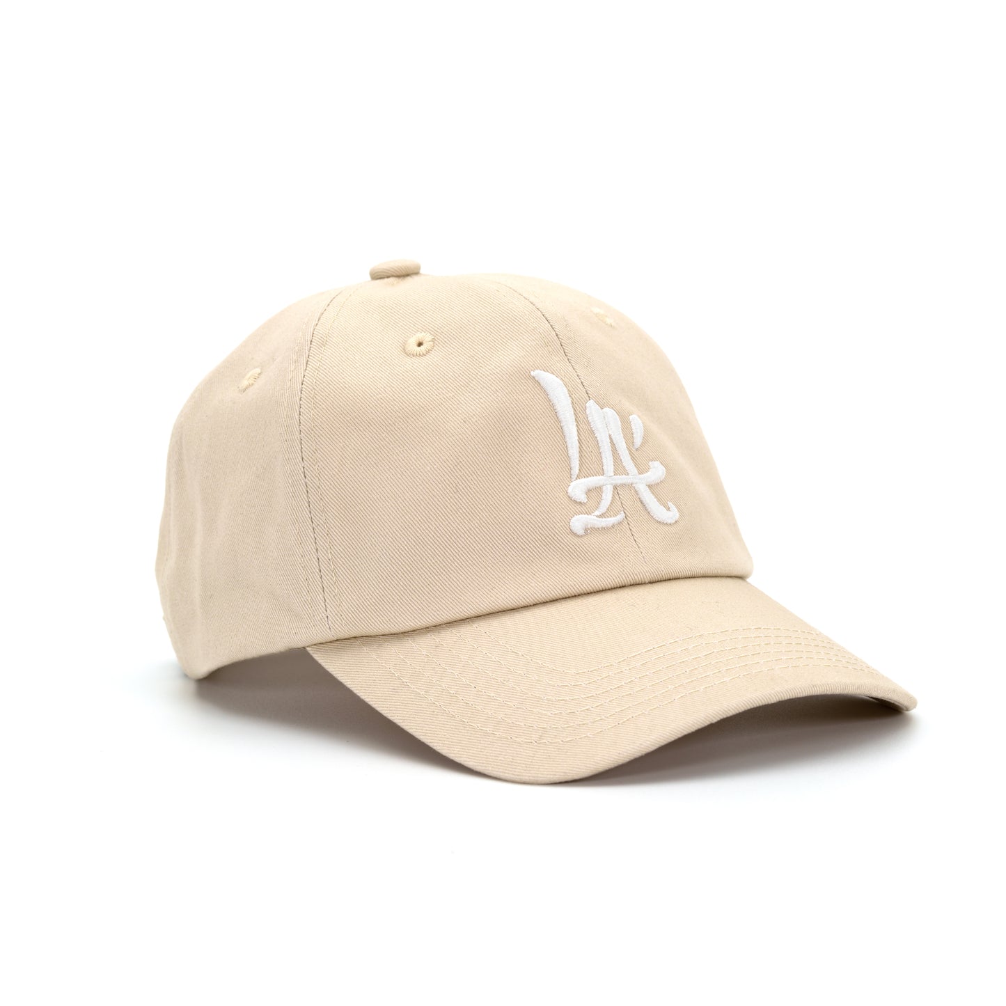 LA Brush Calligraphy Dad Hat Khaki