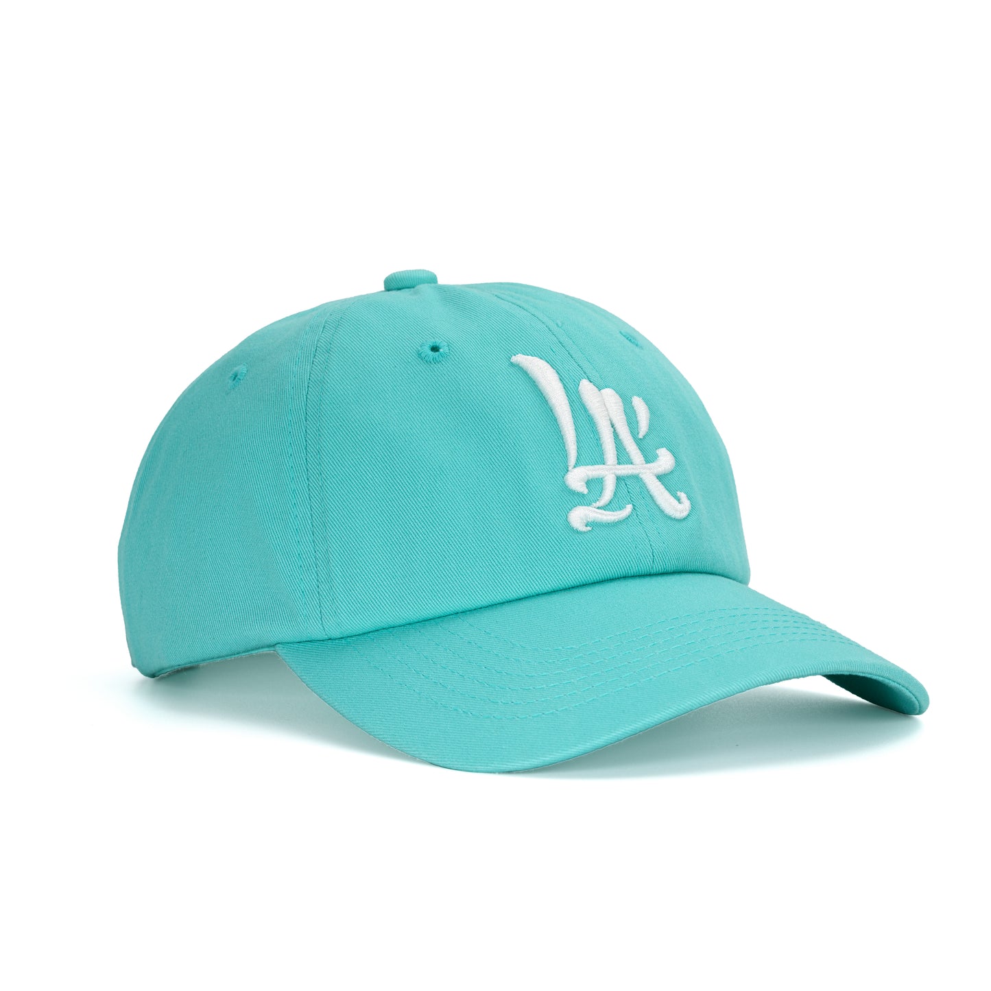 LA Brush Calligraphy Dad Hat Aqua Mint